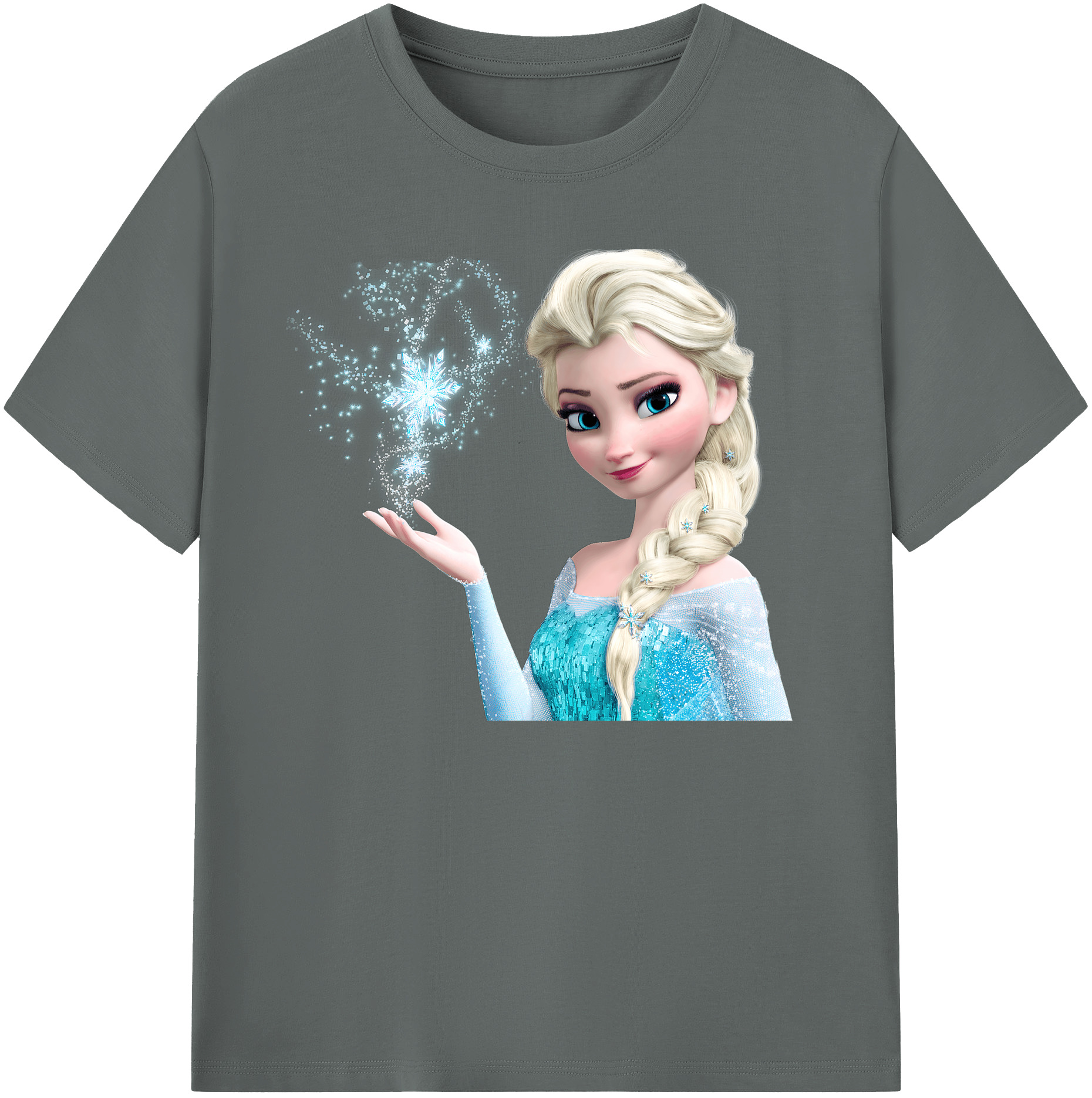 （画像用） アナと雪の女王 アンナ エルサ Frozen Anna Elsa 綿100％ メンズ半袖Tシャツ｜肌触りやわらか＆通気性